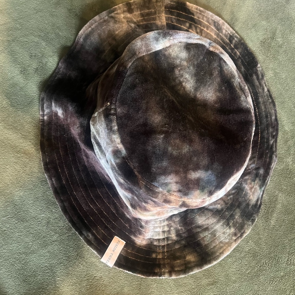 Velvet hand dyed bucket hat